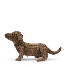 Rustic Rattan Dachshund