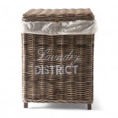Rustic Rattan Laundry District Basket
