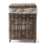 Rustic Rattan Laundry District Basket