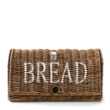 Rustic Rattan Bread Box