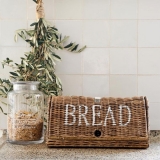 Rustic Rattan Bread Box